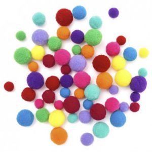 Pompony pluszowe dpCraft Juicy, 60szt